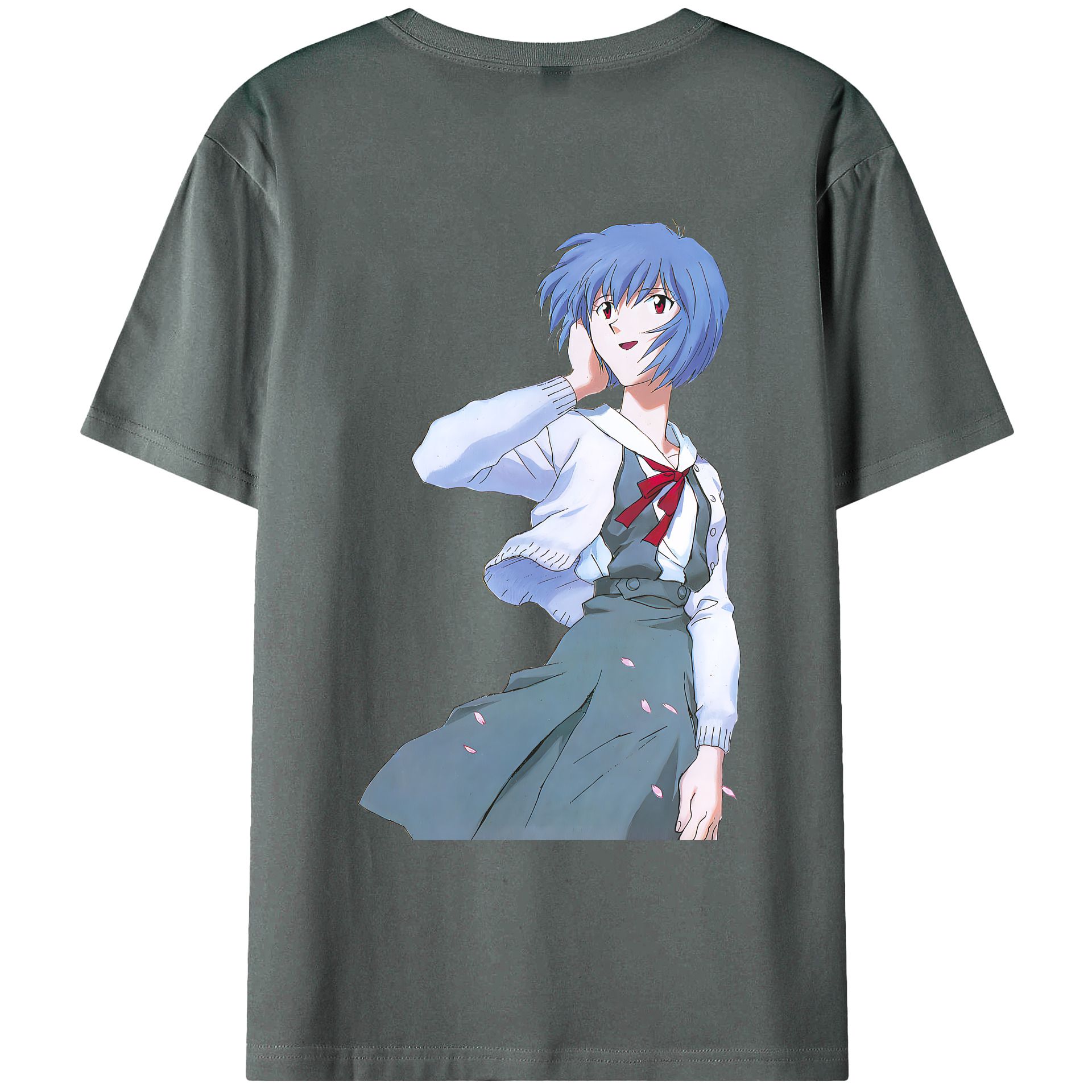 （画像用） EVA 新世紀エヴァンゲリオン 綿100％ メンズ半袖Tシャツ（バックプリント） 通気性